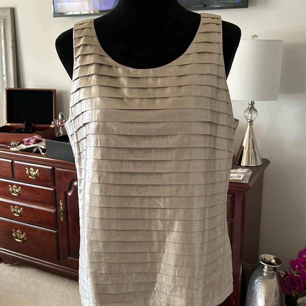 J Crew Metallic Sleeveless top